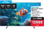 Hisense 190cm (75") Smart QLED TV 75Q6N