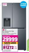 LG 611L Side By Side Fridge GC-L257SQSL
