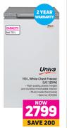 Univa 110L White Chest Freezer UC 12W