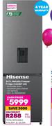 Hisense 347Ltr Metallic Freezer Fridge H450BIT