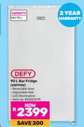 Defy 90Ltr Bar Fridge DBF90W