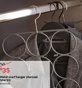 Spaceo Metal Scarf Hanger Charcoal 81401026