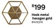 Hook Metal Hexagon Gold 81472270
