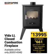 Econofire Vida LL Closed Combustion Fireplace