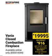 Econofire Vania Closed Combustion Fireplace