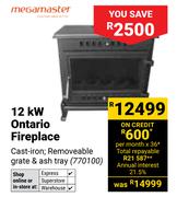 Megamaster 12kW Ontario Fireplace
