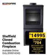 Econofire Sheffield Closed Combustion Fireplace