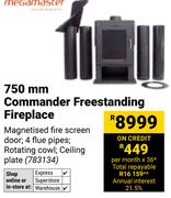 Megamaster 750mm Commander Freestanding Fireplace