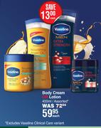 Vaseline Body Cream Or Lotion Assorted-400ml Each