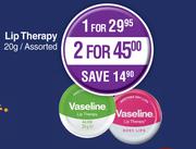 Vaseline Lip Therapy Assorted-For 2 x 20g