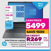 HP 15.6"(39cm)Intel Celeron Laptop