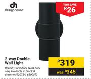 Designhouse 2-Way Double Wall Light 620784, 630057