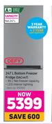 Defy 247L Bottom Freezer Fridge DAC447