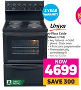 Univa 4 Plate Cable Stove U116B