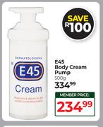 E45 Body Cream Pump-500g