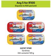 Lucky Star Sardines (All Variants)-For Any 5 x 120g