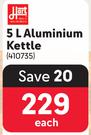 Hart Aluminium Kettle-5Ltr Each