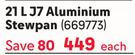 Hart J7 Aluminium Stewpan-21Ltr Each