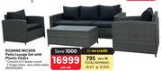 Roanne Wicker Patio Lounge Set With Plastic Chairs 850003260-Per Set