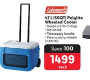 Coleman 47L(50QT) Polylite Wheeled Cooler 390270