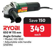 Ryobi 650W 115mm Angle Grinder 256194
