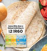 Comessa White, Brown Or Multiseed Tortilla Wraps-For 2 x 8s