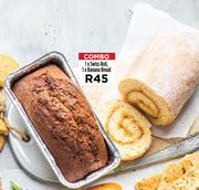 1 x Swiss Roll, 1 Banana Bread-Combo