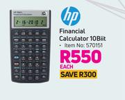 HP Financial Calculator 10 Biit-Each