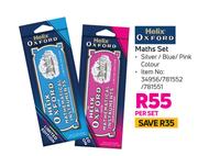Helix Oxford Maths Set Silver/Blue/Pink-Per Set