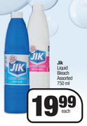 Jik Liquid Bleach Assorted-750ml Each