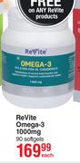 ReVite Omega-3 1000mg 90 Softgels-Each
