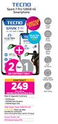 2 x Tecno Spark 7 Pro 128GB 4G Smartphone-On 1GB Red Top Up Core More Data + On Promo 70
