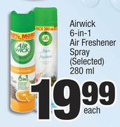 Airwick 6 In 1 Air Freshener Spray (Selected)-280ml Each