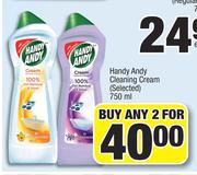 Handy Andy Cleaning Cream (Selected)-For Any 2 x 750ml