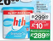 HTH Granular+ Mineral Soft Pool Chlorine-8Kg Each