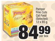 Pamper Fine Cuts Cat Food (Selected)-12 x 85g Per Box