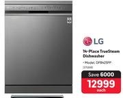 LG 14 Place True Steam Dishwasher DFB425FP