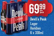 Devil's Peak Lager Handies-6 x 330ml