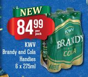 KWV Brandy & Cola Nandies-6 x 275ml Per Pack