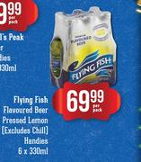 Flying Fish Flavoured Beer Pressed Lemon(Excludes Chill) Handies-6 x 330ml Per Pack