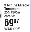 Pantene 3 Minute Miracle Treatment Assorted-200ml/300ml