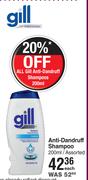 Gill Anti Dandruff Shampoo Assorted-200ml Each