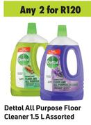 Dettol All Purpose Floor Cleaner Assorted-For 2 x 1.5L