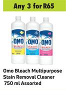Omo Bleach Multipurpose Stain Removal Cleaner Assorted-For 3 x 750ml