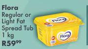 Flora Regular Or Light Fat Spread Tub-1Kg