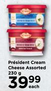 President Cream Cheese Assorted-230g Each