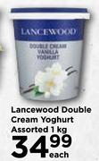 Lancewood Double Cream Yoghurt Assorted-1Kg Each
