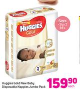 Huggies Gold New Baby Disposable Nappies Jumbo Pack-Each