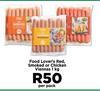 Food Lover's Red, Smoked Or Chicken Viennas-1Kg Per Pack