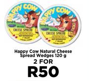 Happy Cow Natural Cheese Spread Wedges-For 2 x 120g